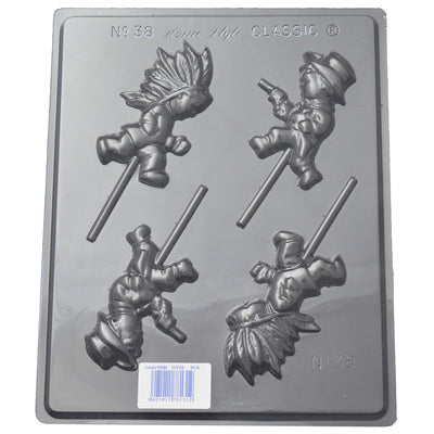 Cowboys and Indians lollipop chocolate mould