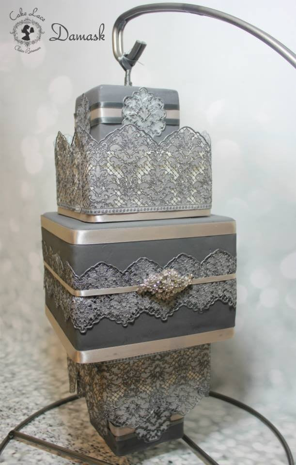 Cake lace Claire Bowman mat Damask