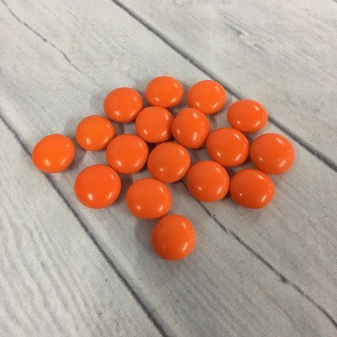 Chocolate drop gems buttons ORANGE