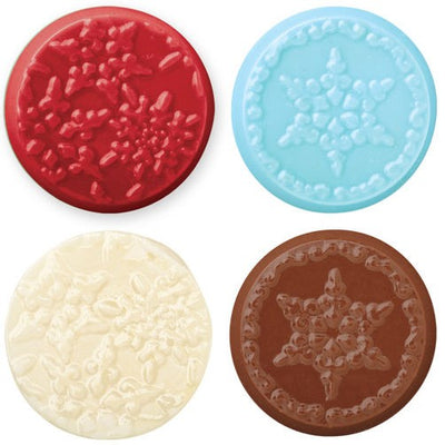 Snowflake cookie chocolate mould (Insert oreo cookie)