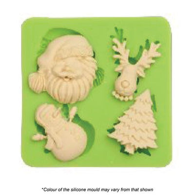Christmas Favourites silicone mould Santa Reindeer Snowman Tree
