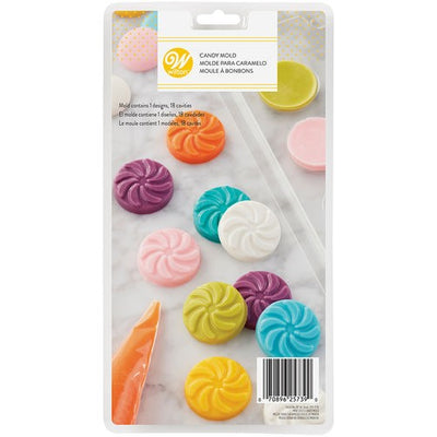 Chocolate swirl mint disc chocolate mould