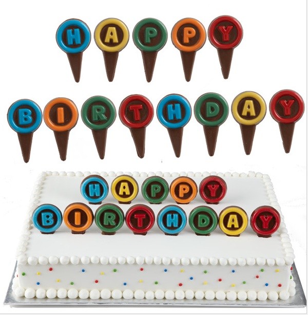 Happy Birthday chocopick chocolate mould