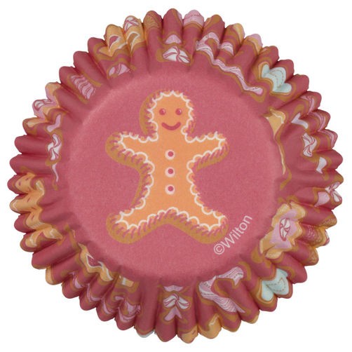 Gingerbread men mini baking cups cupcake papers (100 pack)