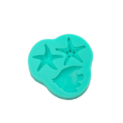 Starfish and tropical fish silicone mould