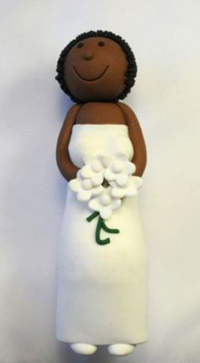 Bride Claydough Seated Dark Skintone