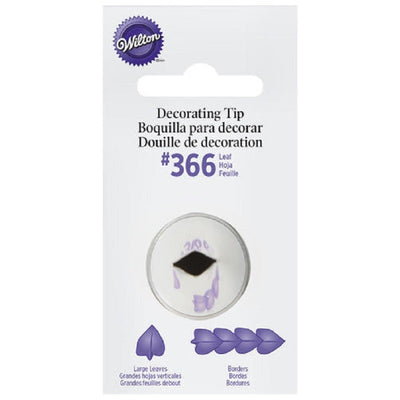 Large Wilton icing nozzle tip No 366 leaf