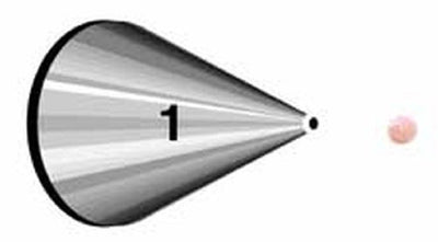 Standard Wilton icing nozzle tip No 1 Writing Lines Dots FINE