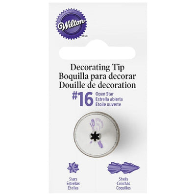 Standard Wilton icing nozzle tip No 16 Open Star