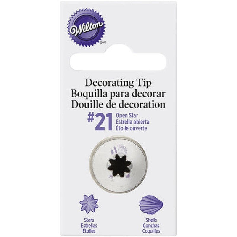 Standard Wilton icing nozzle tip No 21 Open Star