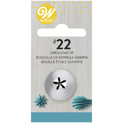 Standard Wilton icing nozzle tip No 22 Open Star