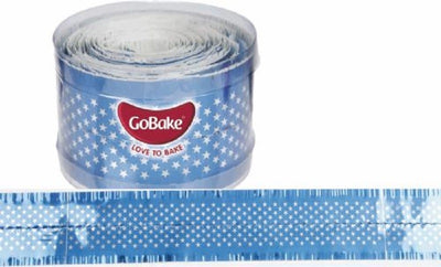 Stars Royal Blue Birthday cake frill 63mm wide x 1m