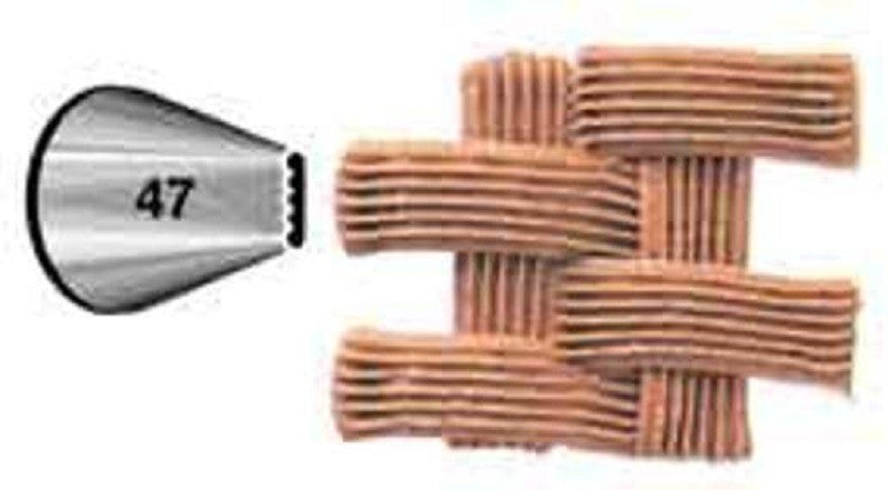 Standard Wilton icing nozzle tip No 47 Basketweave