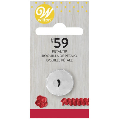 Standard Wilton icing nozzle tip No 59 Petals and ruffles