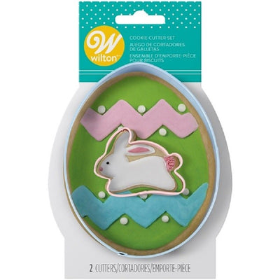 Easter Egg and mini bunny cookie cutter set