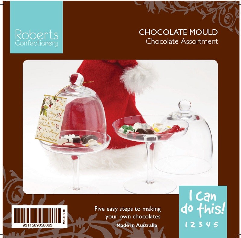 Christmas 3d Santas bells and bon bons chocolate mould