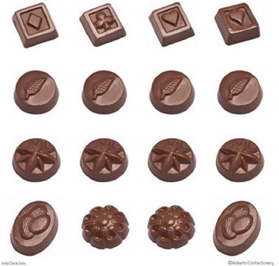Card suits and flowers truffles chocolate mould