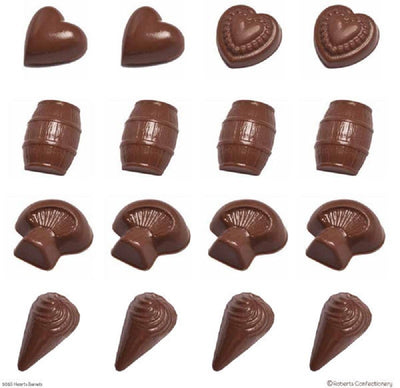 Heart Barrel Mushroom truffles chocolate mould