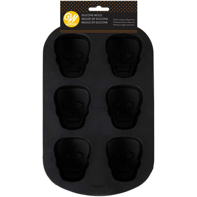 6 CAVITY SKULL SILICONE PAN