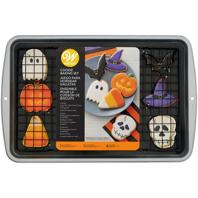 Halloween Baking set cookie cutters baking tray and cooling rack