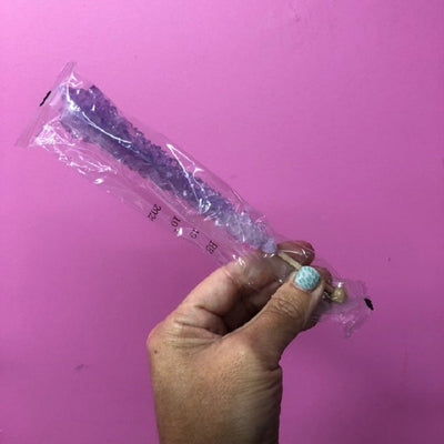 Rock Candy lollipop Long wooden stick Lavender Purple sugar