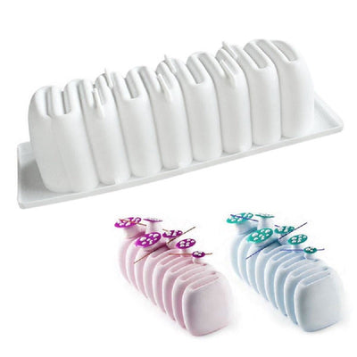 3d ruffle log silicone mould dessert pan