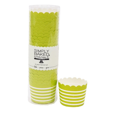 Lime Green straight sided cupcake papers baking cups
