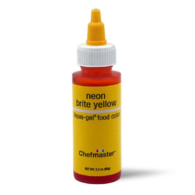 Concentrated food colouring gel paste Neon Brite Yellow by Chefmaster 2.3oz 65gram
