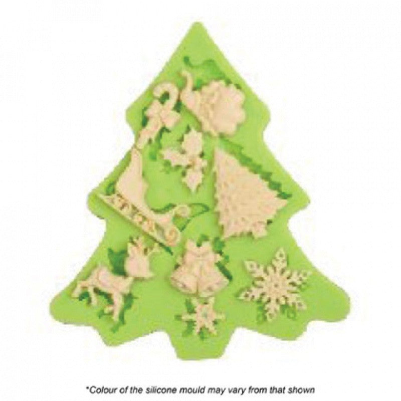 Christmas tree assortment silicone mould