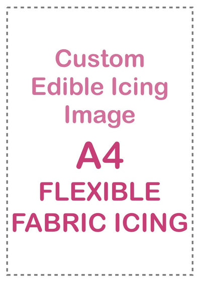 Custom edible image A4 FLEXIBLE Fabric Icing
