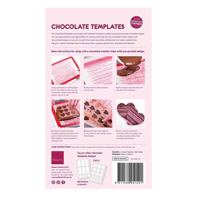 Chocolate Template Chablon mat Hearts