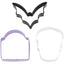 Halloween cookie cutter set of 3 bat tombstone and skull