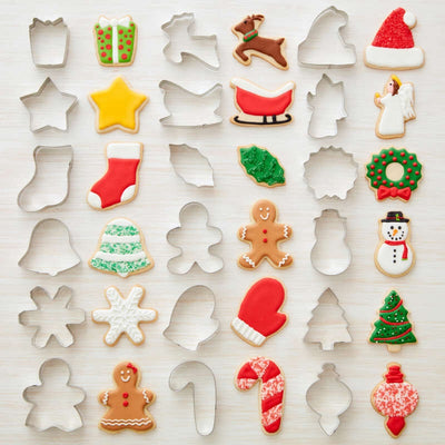 Christmas Cookie Cutters 18 Piece Metal Set