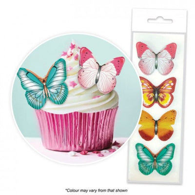 Butterfly Mixed Colours cupcake wafer paper cupcake toppers