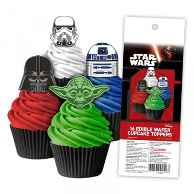 Star Wars pack 16 wafer paper cupcake toppers