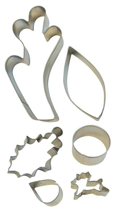 Reindeer antler and face cookie cutter cake decorating set