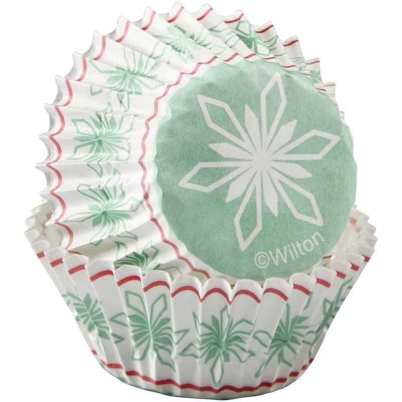 Pretty snowflakes mini cupcake papers 100pk