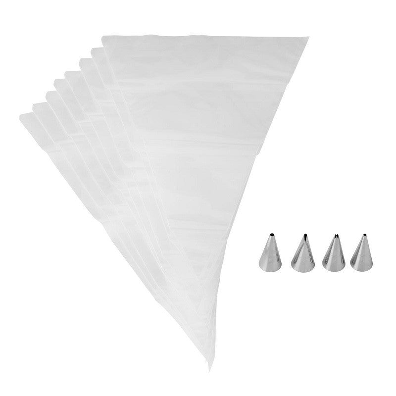 Piping bags and tips included in set