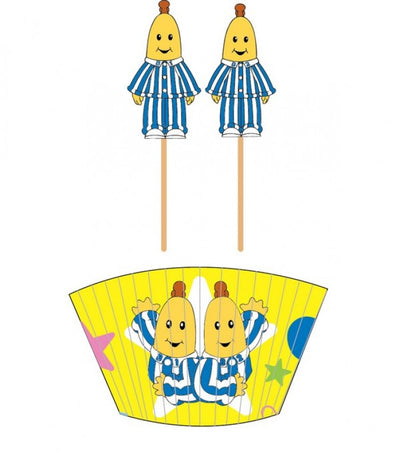 Bananas in Pyjamas cupcake paper and pick set