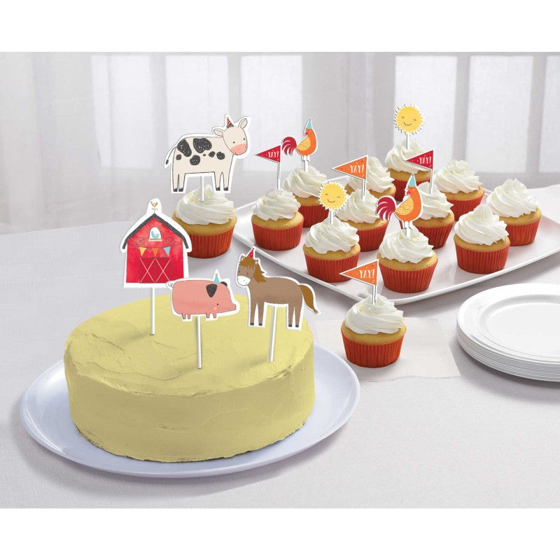 Barnyard farm cake topper decorating kit