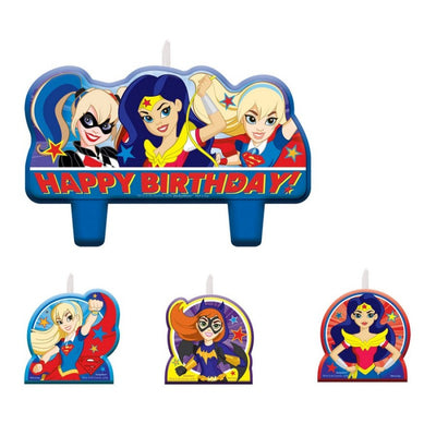 DC SUPERHERO GIRLS BIRTHDAY CANDLE SET 4