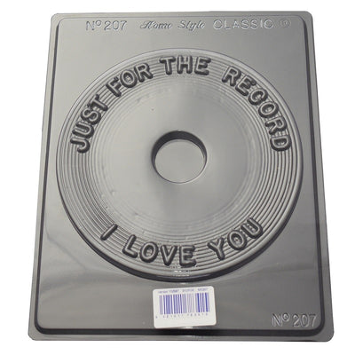 Record chocolate mould Just for the record I love you