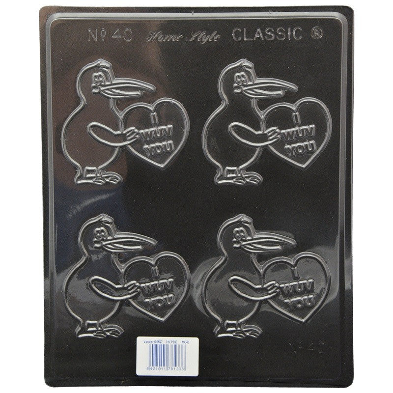 Kiwi I wuv you chocolate mould