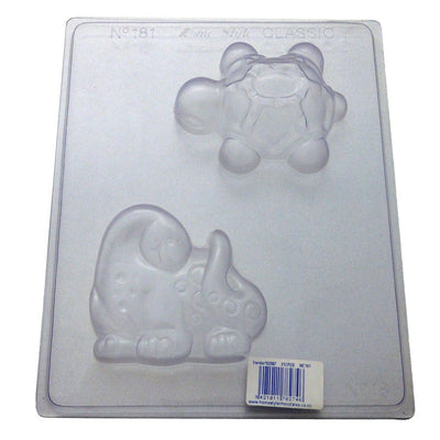 Dinosaur and turtle chocolate mould