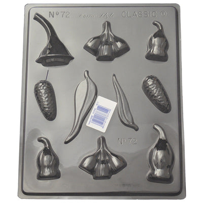 Tree gum nuts and seed pods asstd chocolate mould