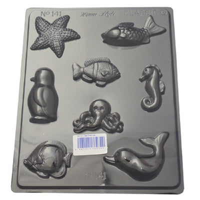 Sea Creatures chocolate mould fish starfish penguin seahorse