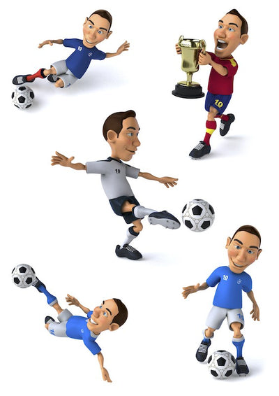 Character edible icing image sheet Soccer players