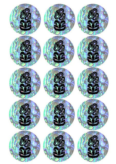 DESIGN SHEET EDIBLE IMAGE Tiki and Paua by ibicci