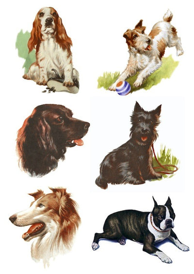 Character edible icing image sheet Vintage Dogs