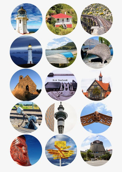 Design Sheet edible image Scenes of New Zealand style no 2